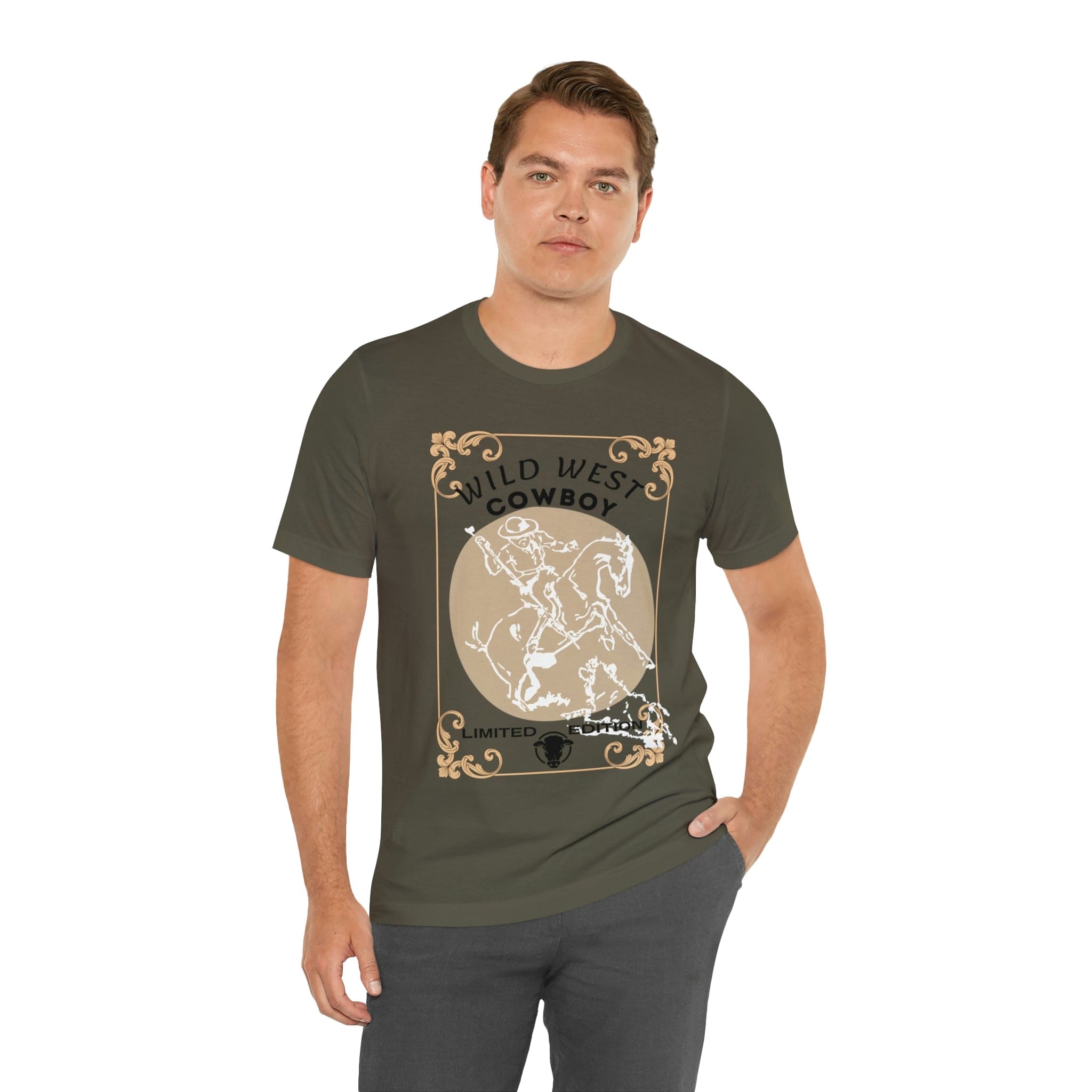 Printify T-Shirt Wild West Cowboy - Unisex Jersey Short Sleeve Tee