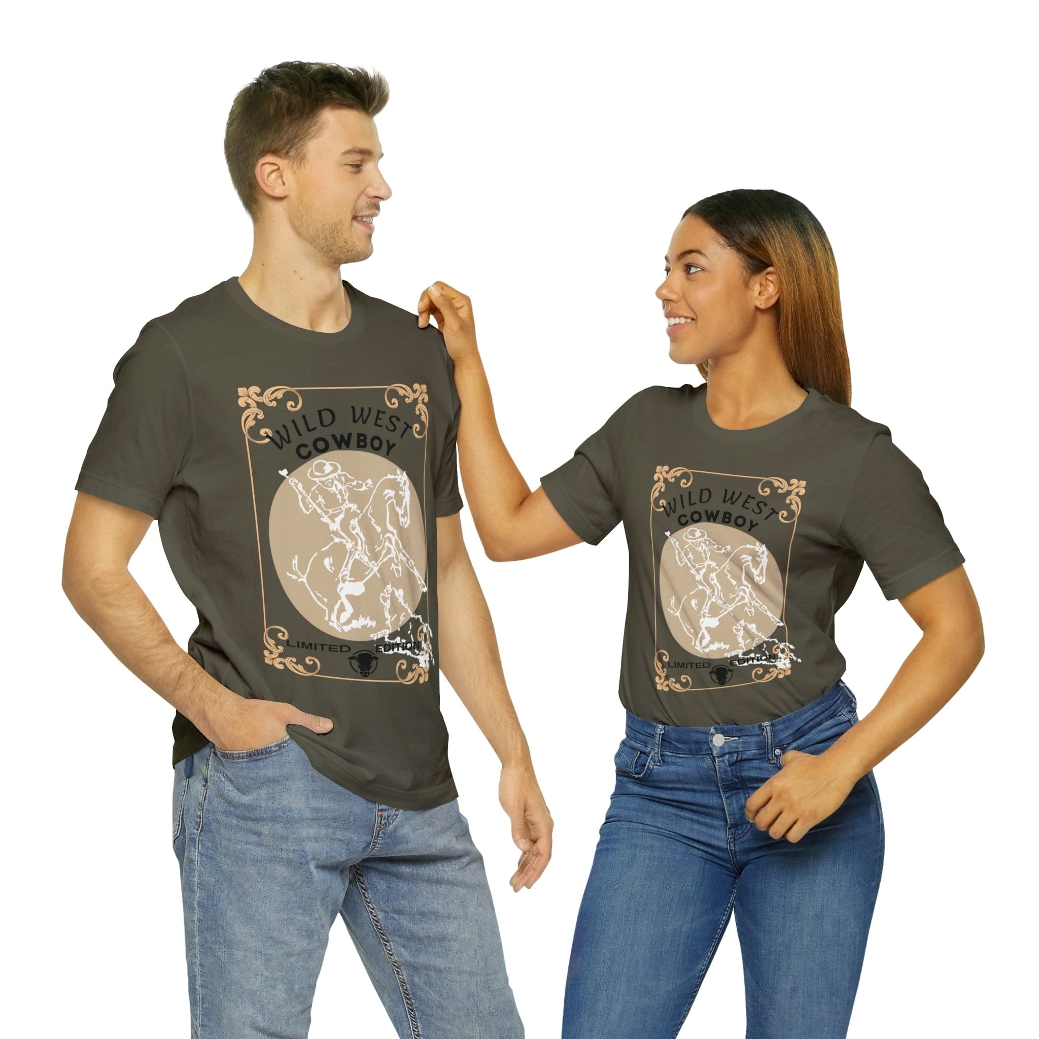 Printify T-Shirt Wild West Cowboy - Unisex Jersey Short Sleeve Tee