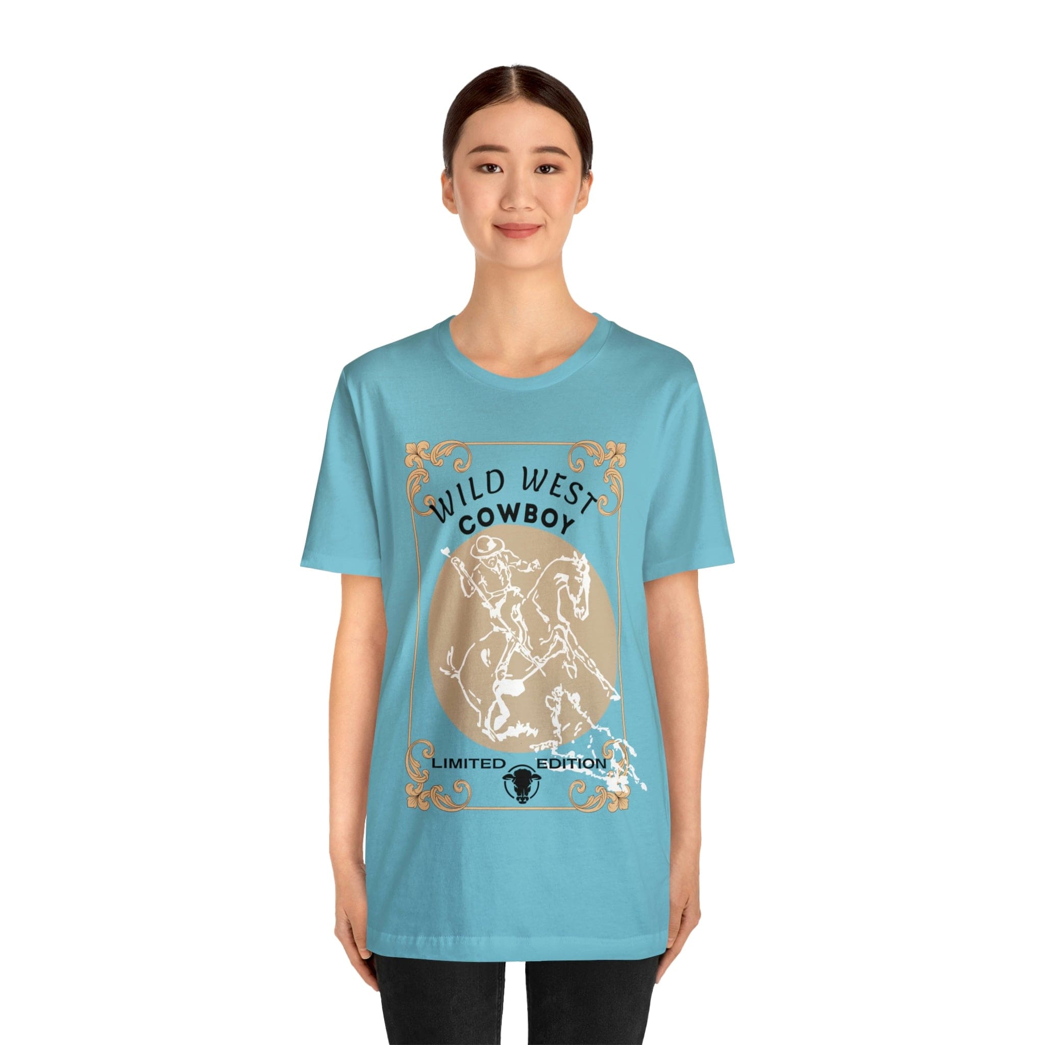 Printify T-Shirt Wild West Cowboy - Unisex Jersey Short Sleeve Tee