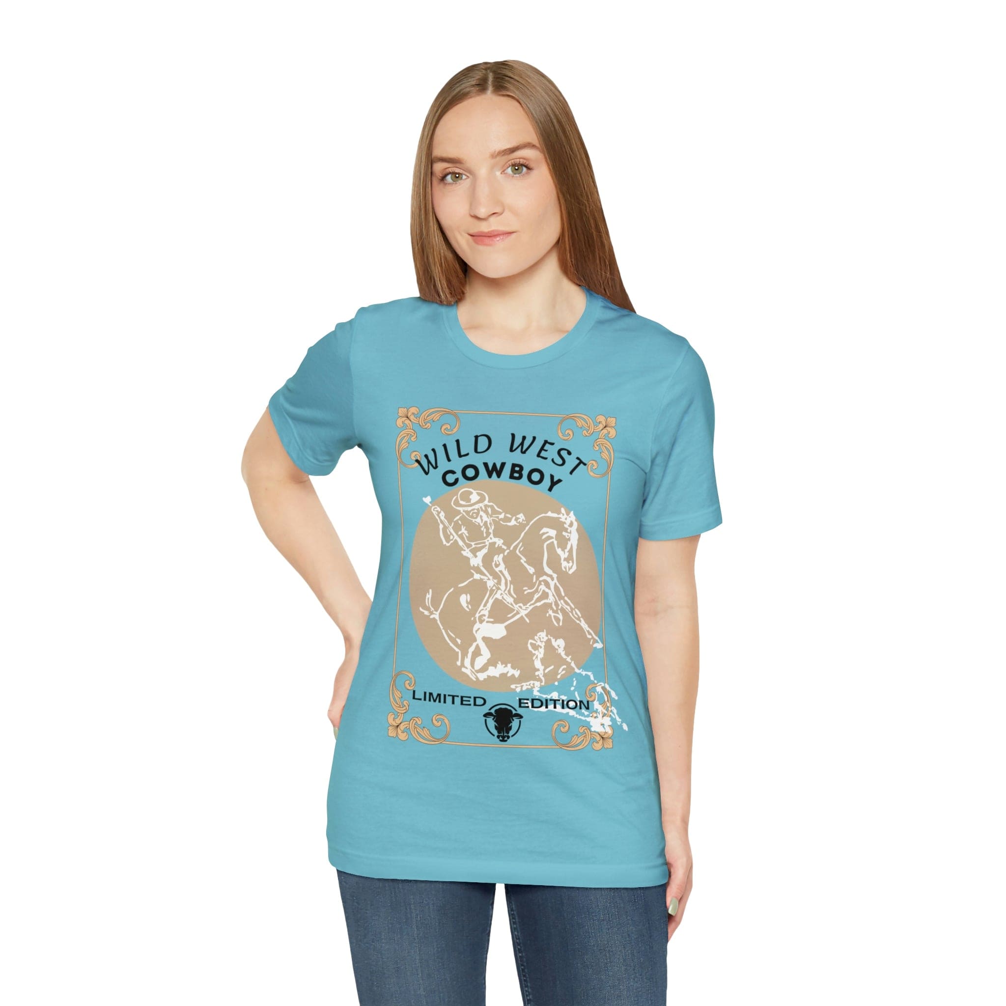 Printify T-Shirt Wild West Cowboy - Unisex Jersey Short Sleeve Tee