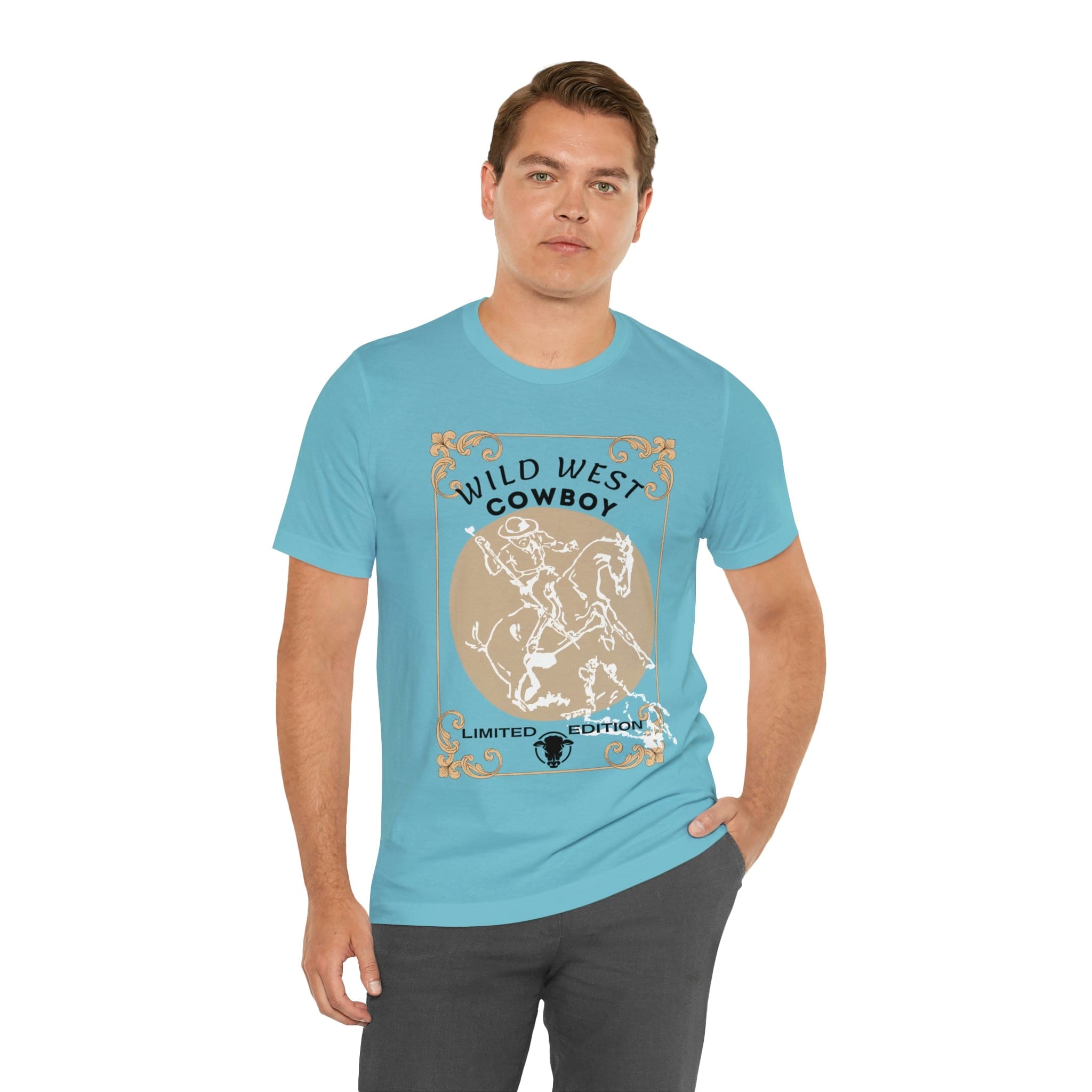 Printify T-Shirt Wild West Cowboy - Unisex Jersey Short Sleeve Tee