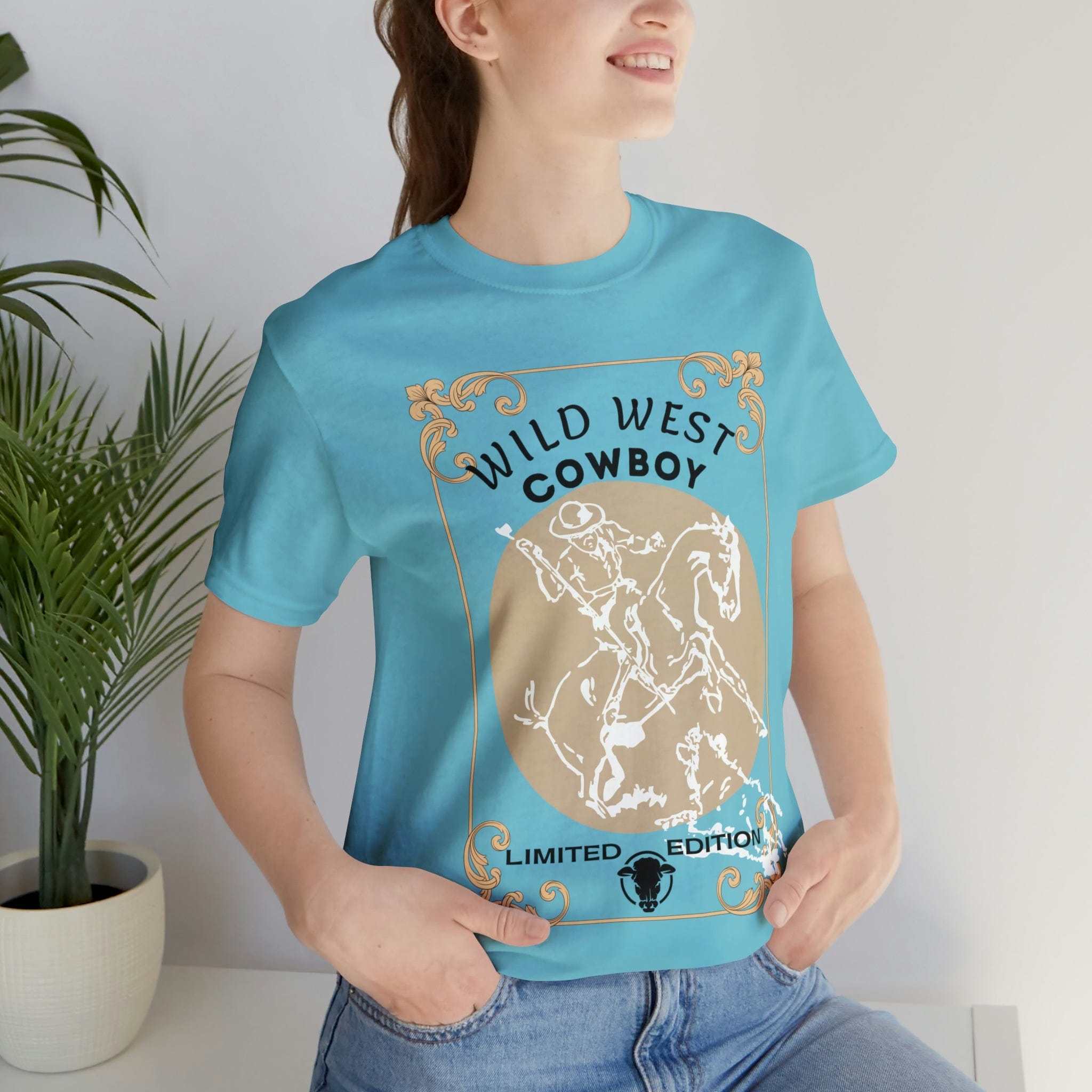 Printify T-Shirt Wild West Cowboy - Unisex Jersey Short Sleeve Tee