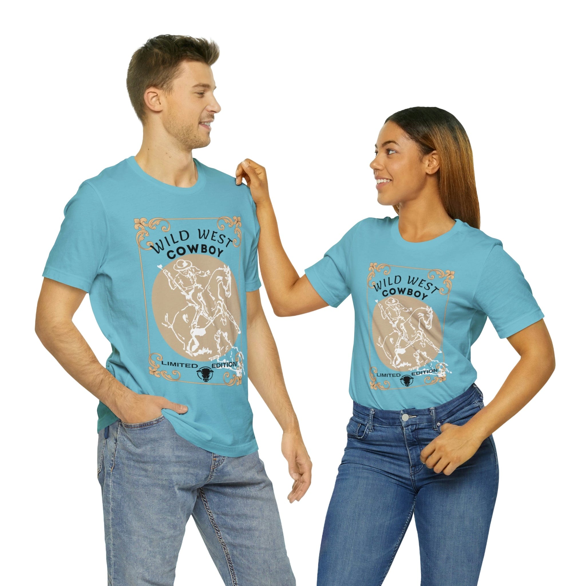 Printify T-Shirt Wild West Cowboy - Unisex Jersey Short Sleeve Tee