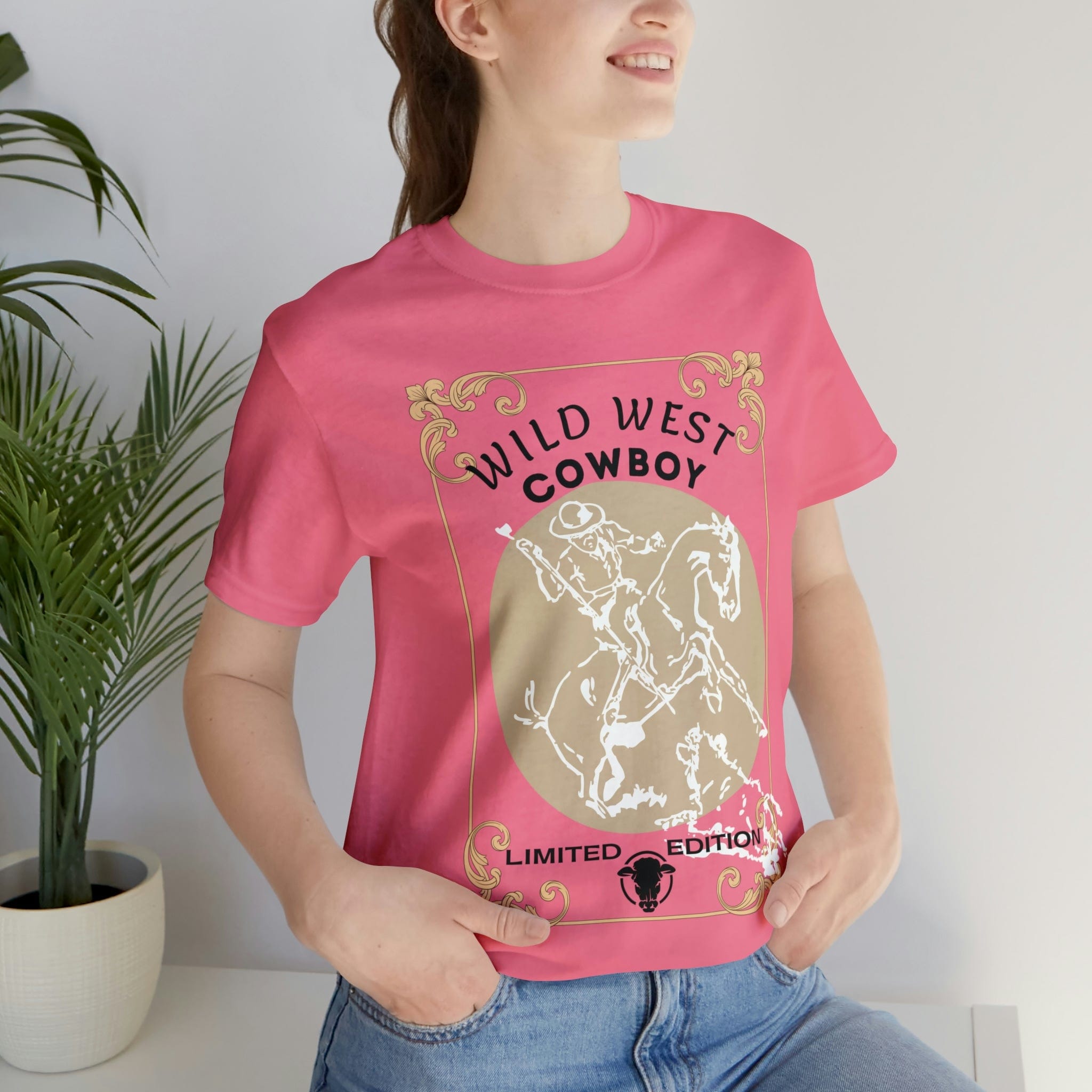Printify T-Shirt Wild West Cowboy - Unisex Jersey Short Sleeve Tee