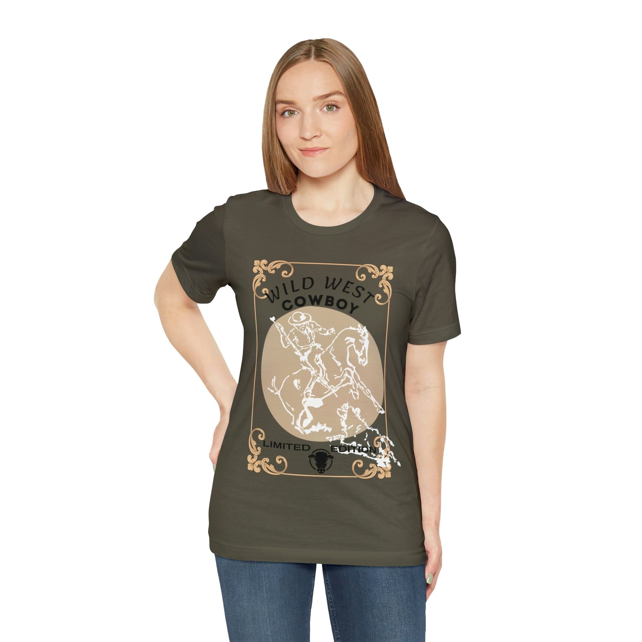 Printify T-Shirt Wild West Cowboy - Unisex Jersey Short Sleeve Tee