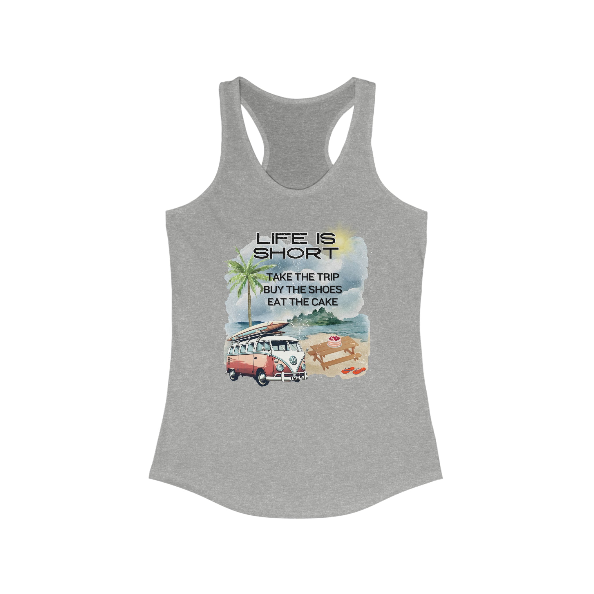 Printify Tank Top S / Heather Grey Women's Ideal Racerback Tank