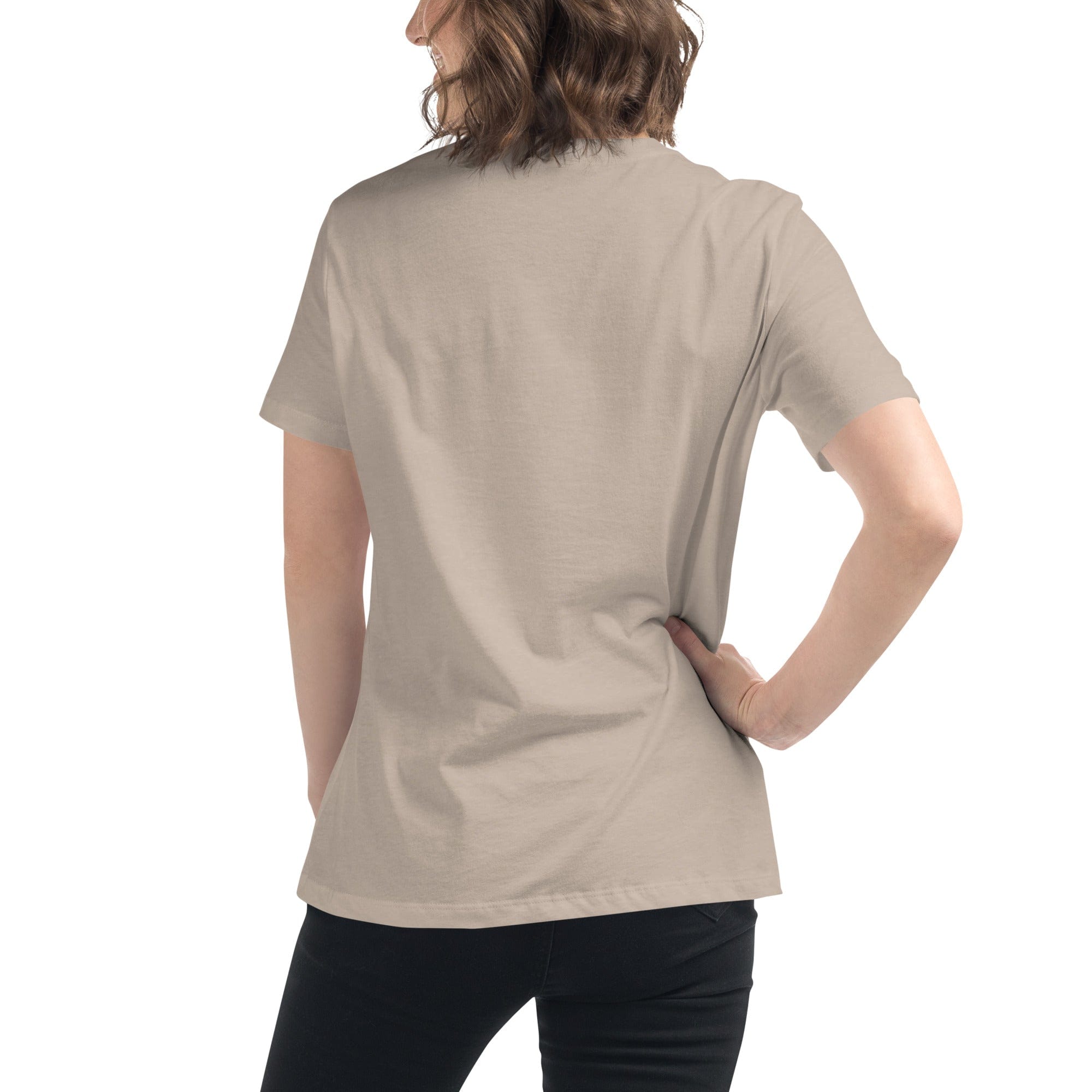 Spruced Roost Heather Stone / S Venice Beach California - Women's Relaxed T-Shirt
