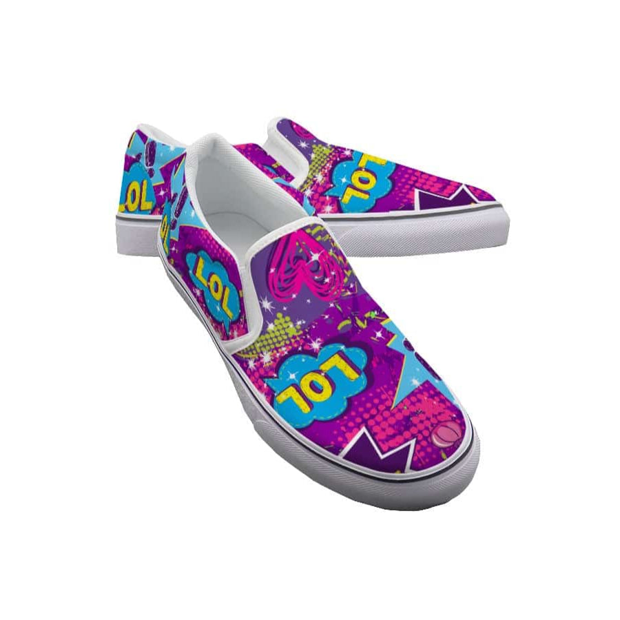 Yoycol White / US6(EUR36) Vivid LOL Venture - Women's Slip On Sneakers