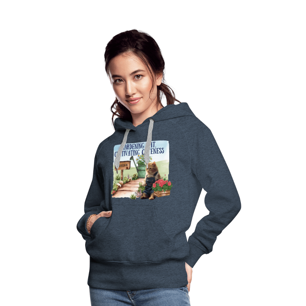Gardening Cat Cultivating Cuteness Women s Premium Hoodie Spruced Roost