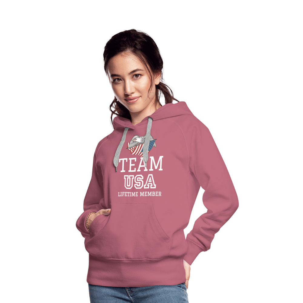 SPOD Women’s Premium Hoodie | Spreadshirt 444 mauve / S Team USA - Lifetime Member - Women’s Premium Hoodie