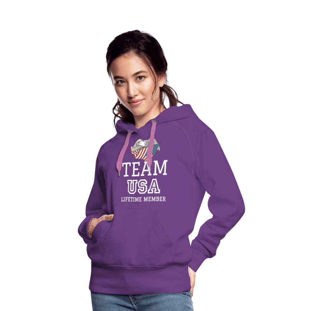 SPOD Women’s Premium Hoodie | Spreadshirt 444 purple / S Team USA - Lifetime Member - Women’s Premium Hoodie