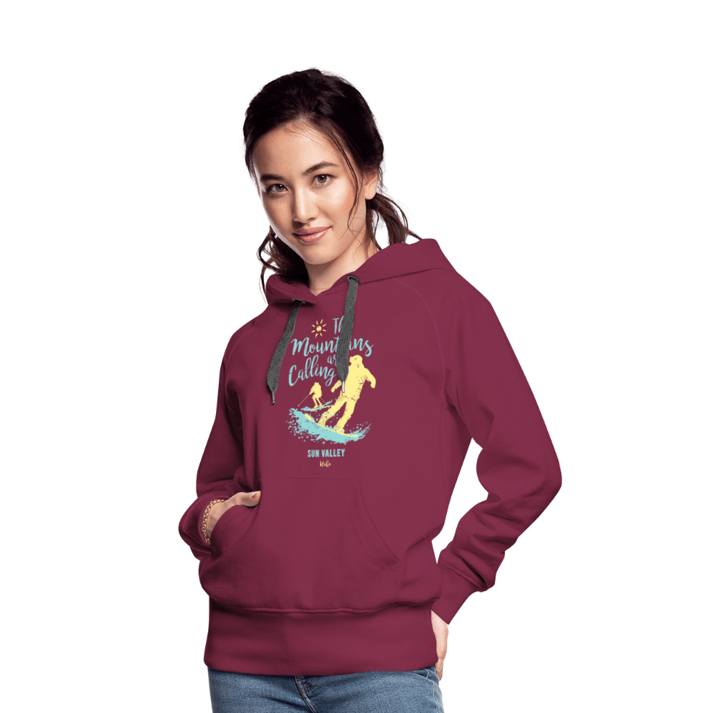 SPOD Women’s Premium Hoodie | Spreadshirt 444 burgundy / S The Mountains are Calling  - Women’s Premium Hoodie