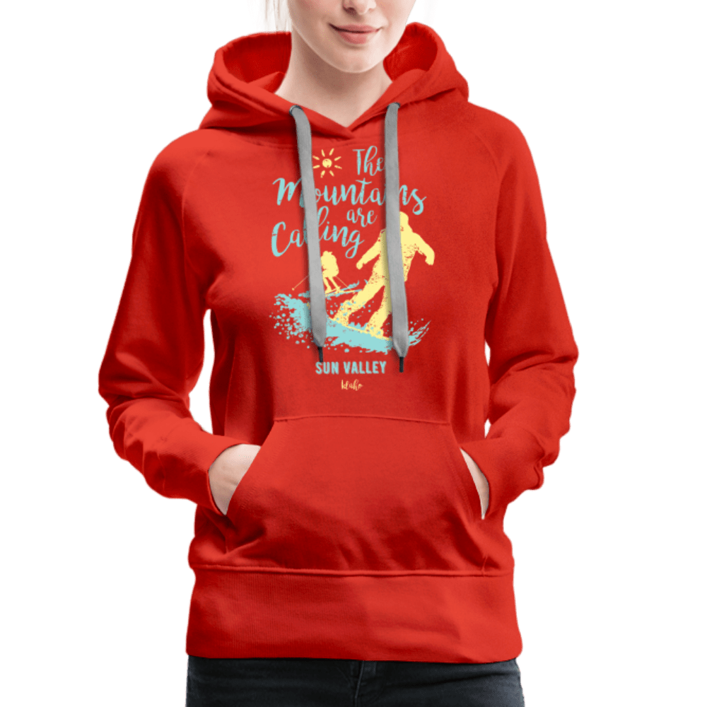 SPOD Women’s Premium Hoodie | Spreadshirt 444 red / S The Mountains are Calling - Women’s Premium Hoodie