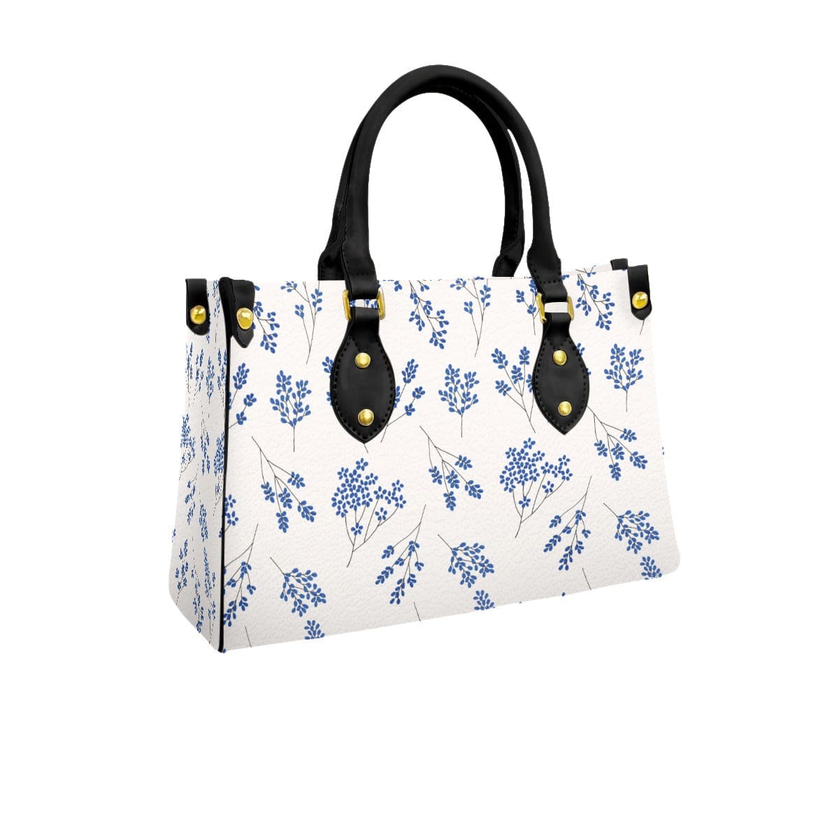 Yoycol U / White Women's Tote Bag With Black Handle