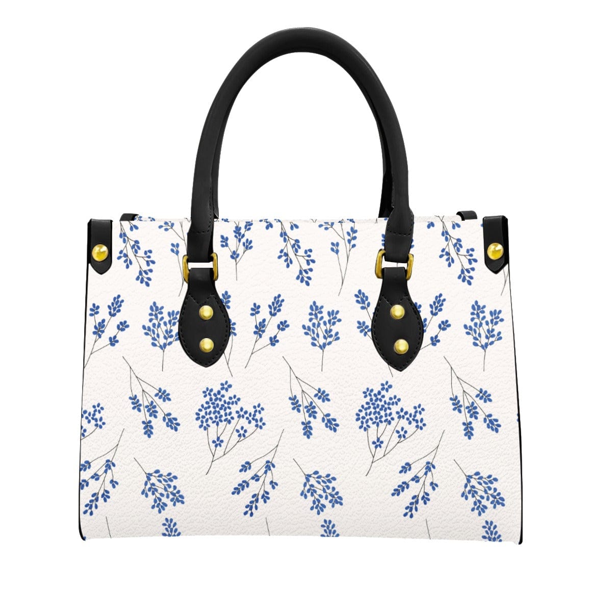 Yoycol U / White Women's Tote Bag With Black Handle