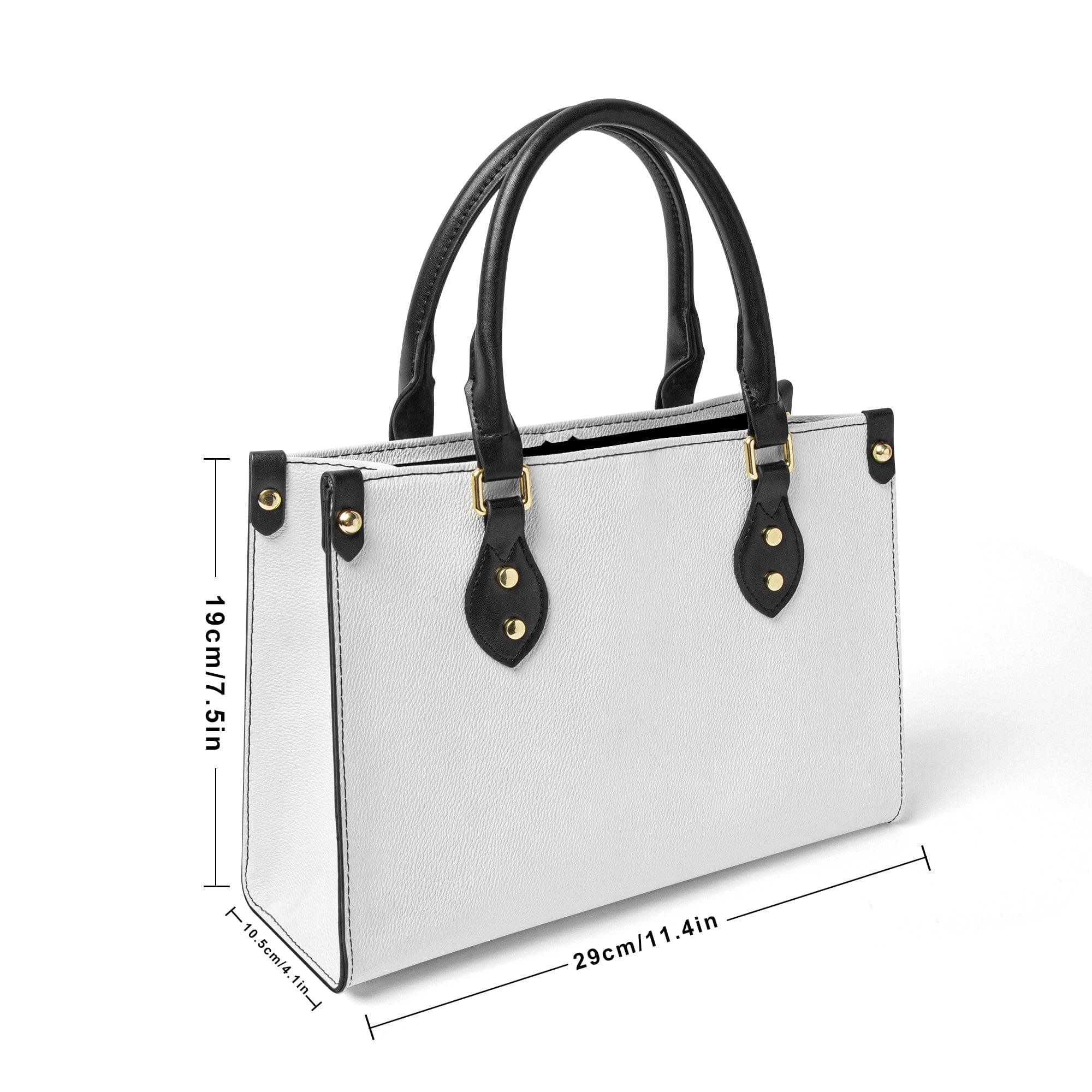 Yoycol U / White Women's Tote Bag With Black Handle