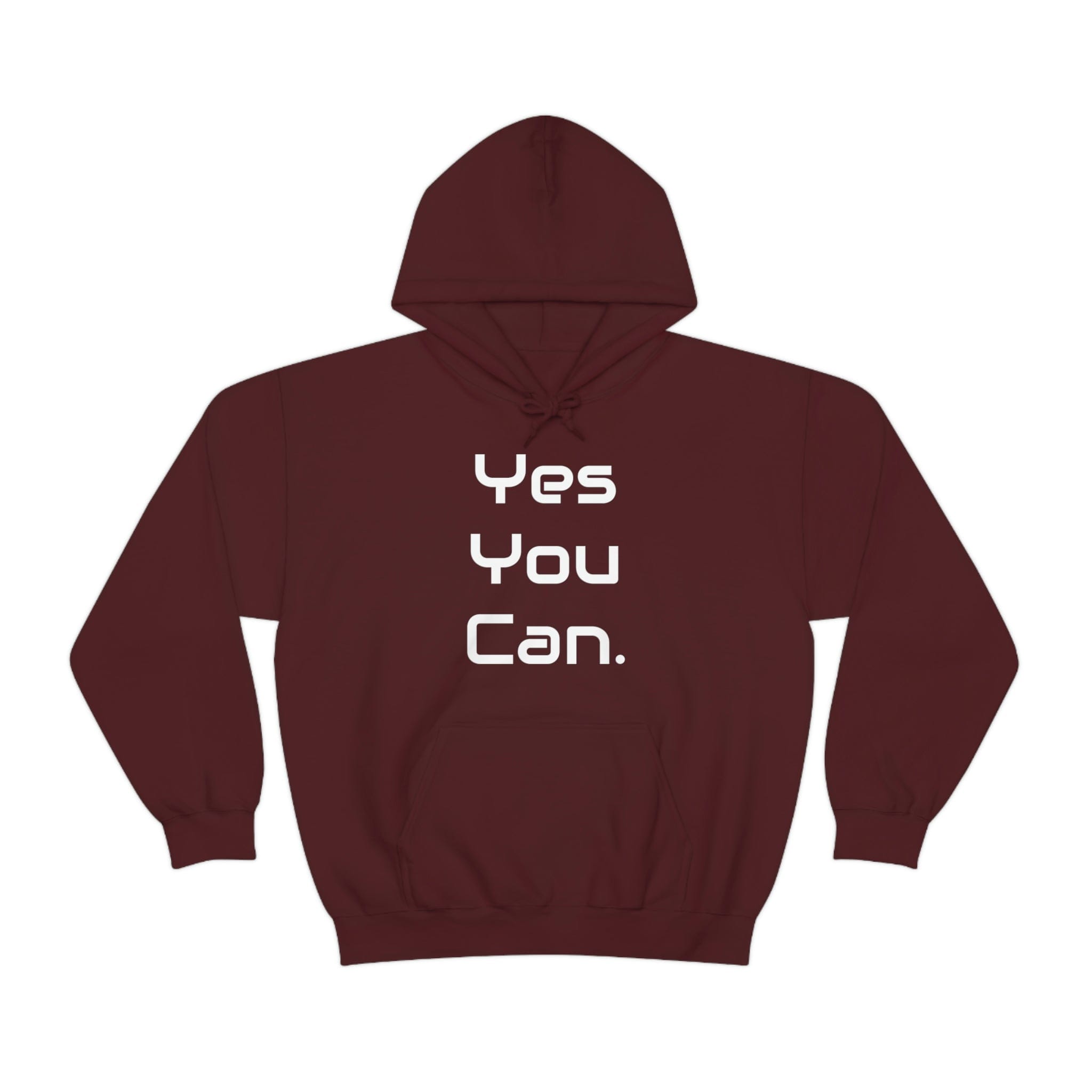 Printify Hoodie Maroon / S Yes You Can - Unisex Heavy Blend™ Hooded Sweatshirt