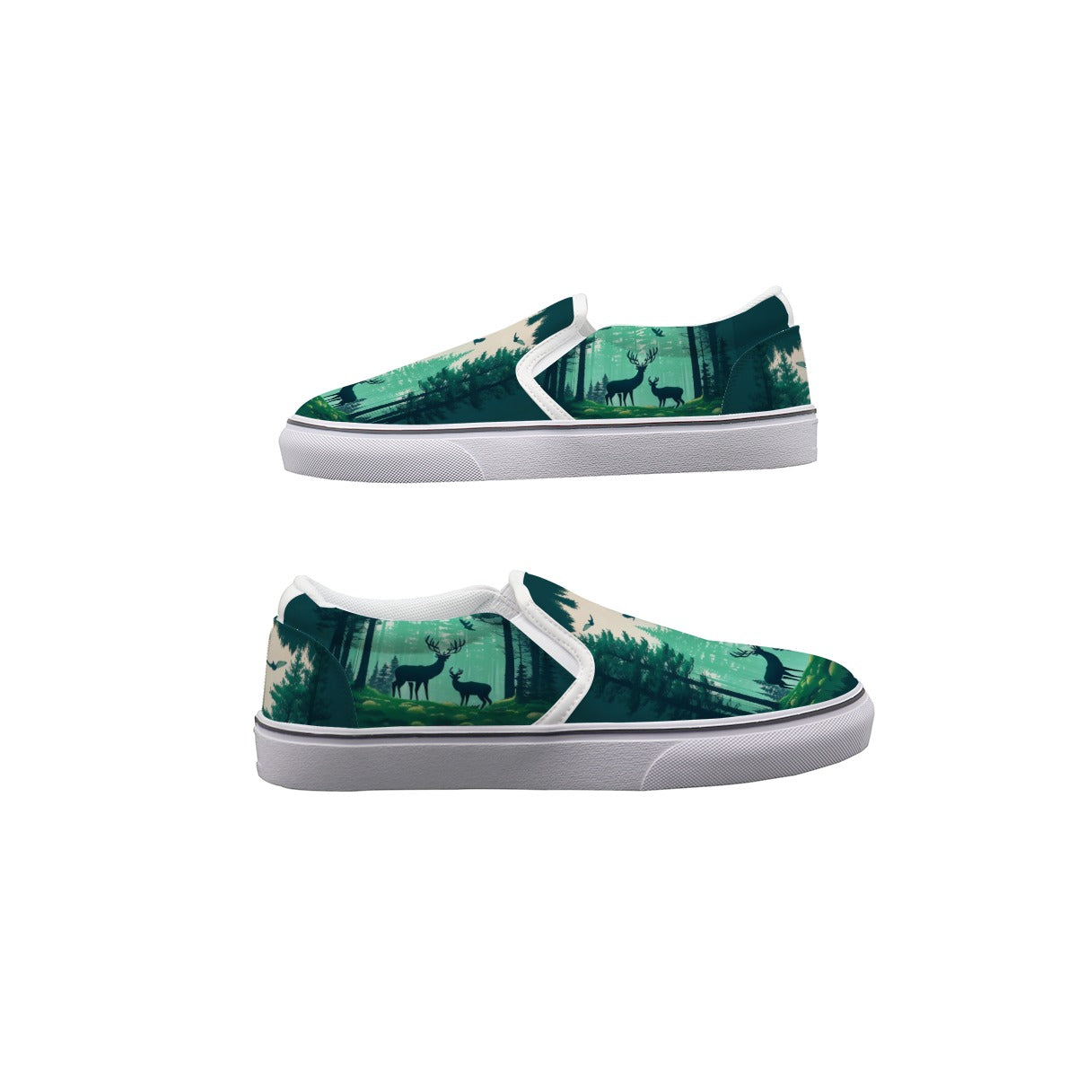 Woodland Wonder - Women's Slip On Sneakers - Spruced Roost