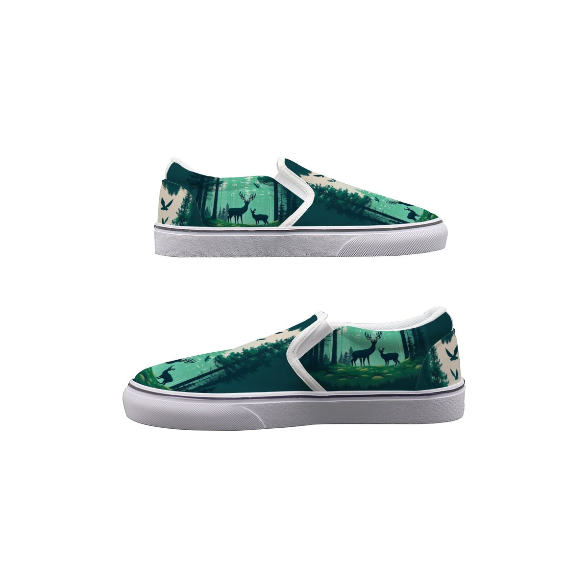 Woodland Wonder - Women's Slip On Sneakers
