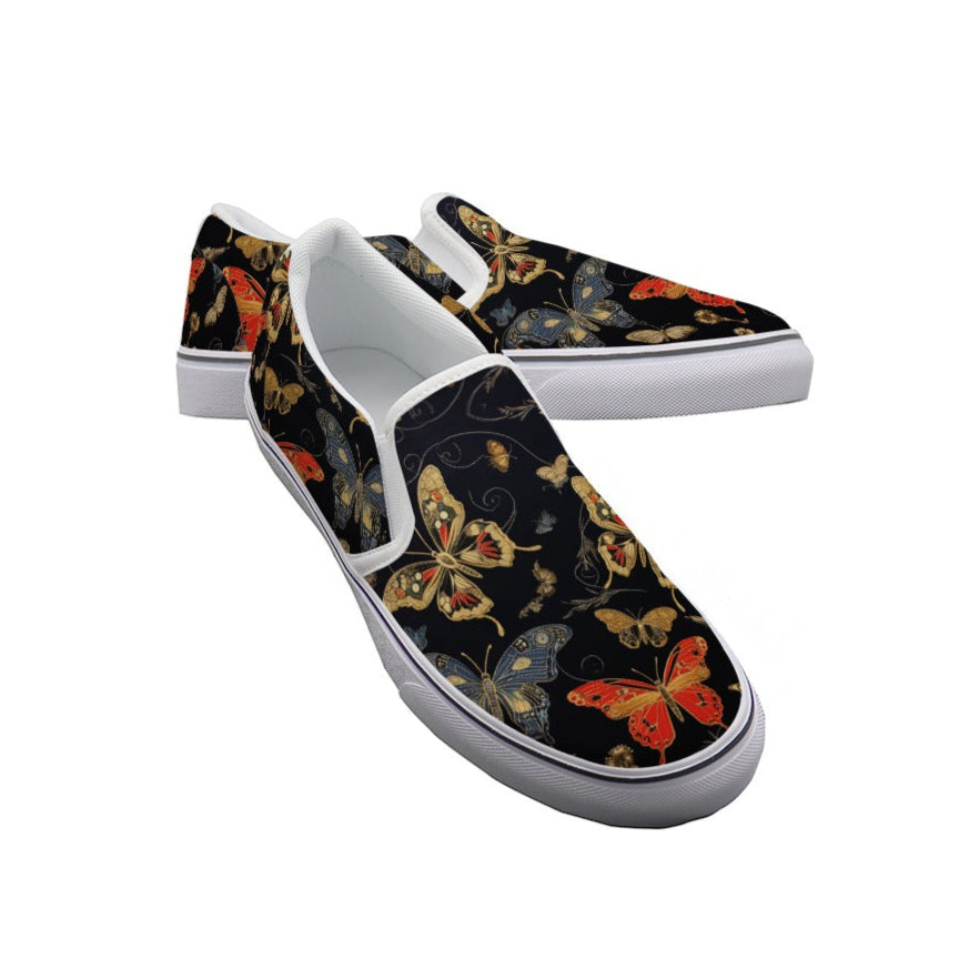 Multi Mariposa - Women's Slip On Sneakers