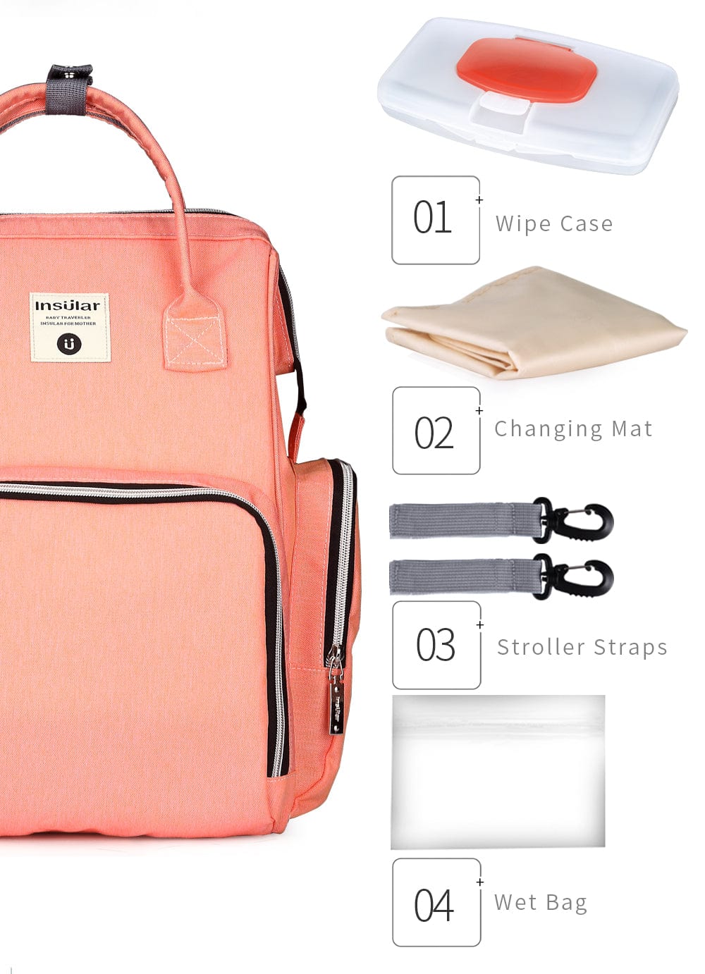Spruced Roost Bag Omega Baby Diaper Backpack Bag - 8 Colors