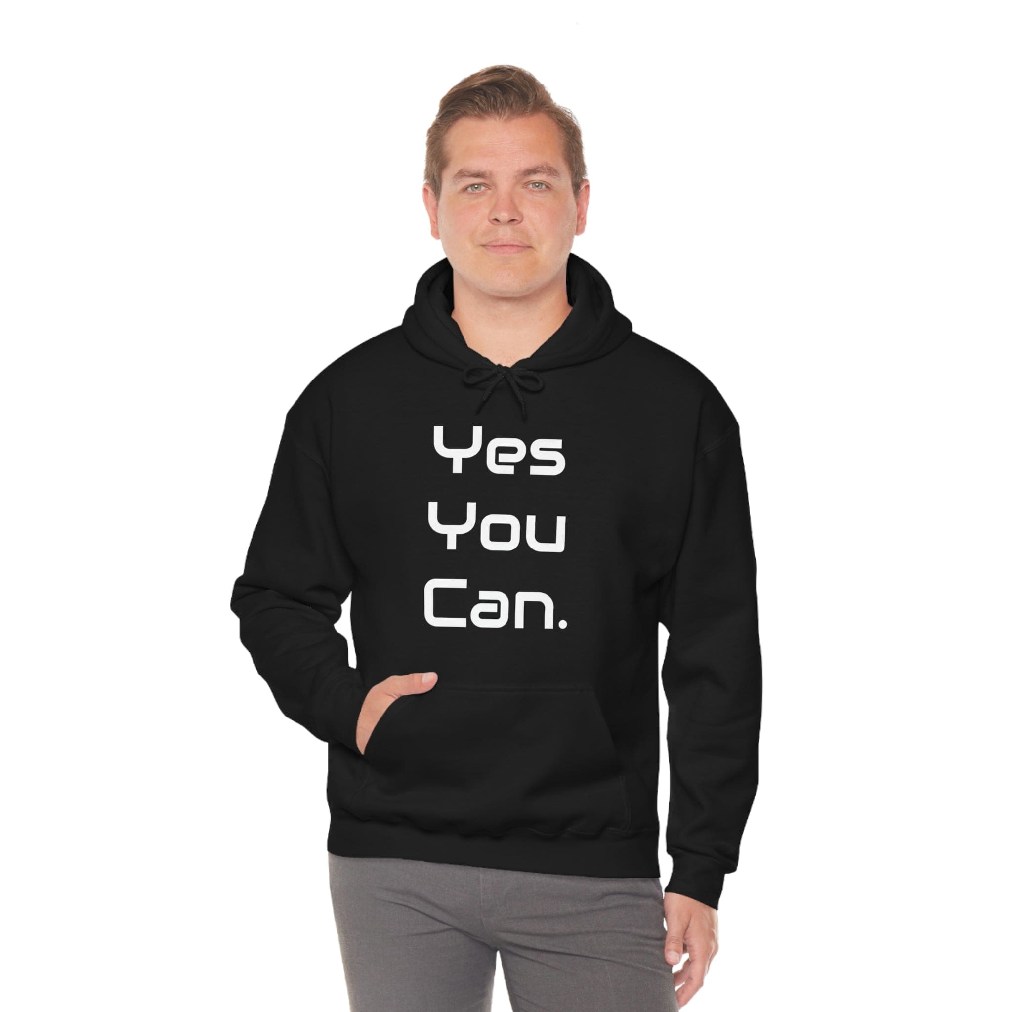 Printify Hoodie Yes You Can - Unisex Heavy Blend™ Hooded Sweatshirt