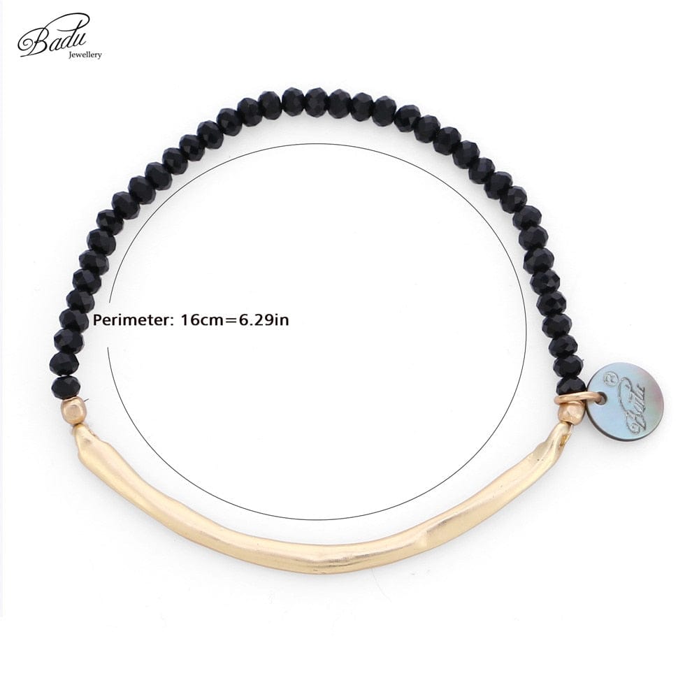 Spruced Roost Bracelets TOTES TUBES BRACELETS - Black and Gold Bracelet - Stretchy One size