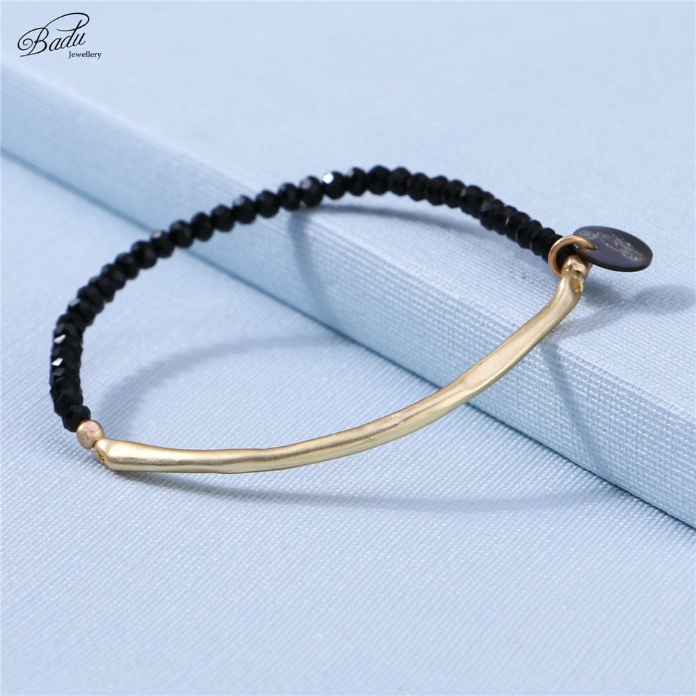 Spruced Roost Bracelets TOTES TUBES BRACELETS - Black and Gold Bracelet - Stretchy One size