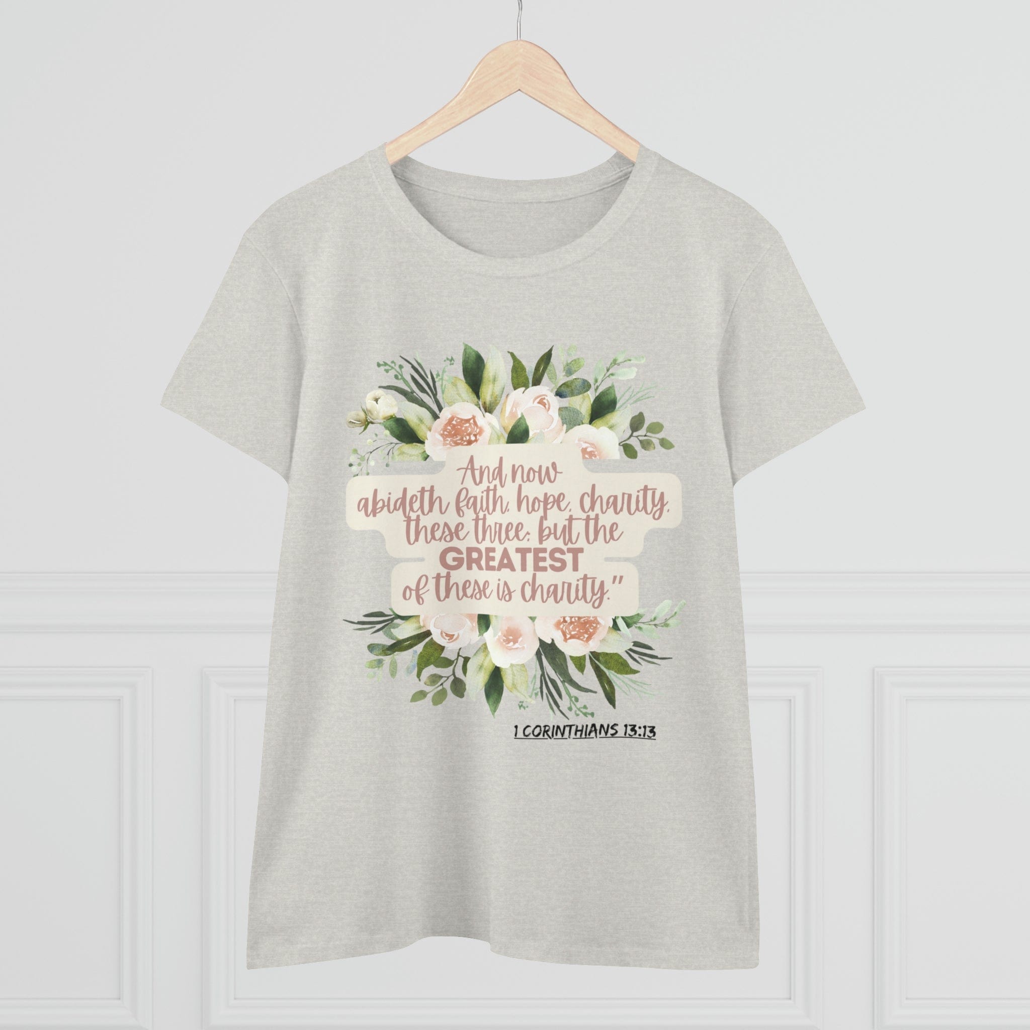 Printify T-Shirt Greatest is Love - Women's Midweight Cotton Tee