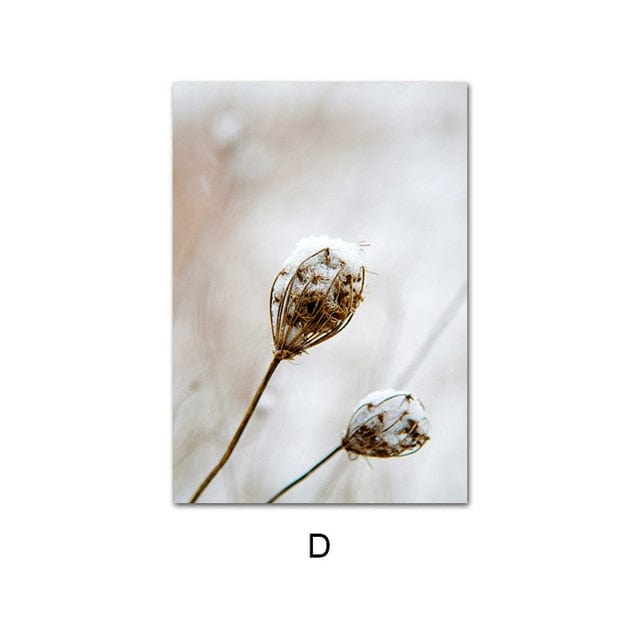 SIMPLEWAY Little Art Store Home Decor 60x90cm No Frame / Picture D Nordic Natural Plant Flower Canvas Paintings - 8 Styles