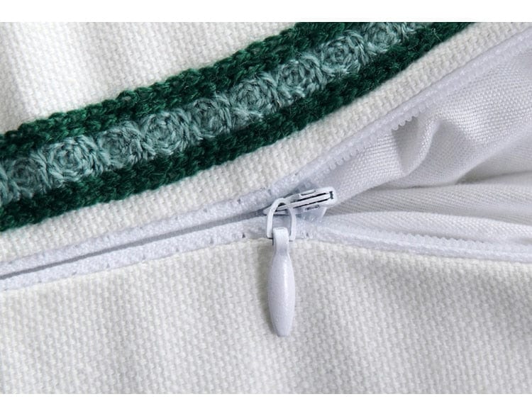 Spruced Roost Home & Garden Embroidered Ethnic Canvas Pillow Cover - Styles - 45 cm x 45 cm