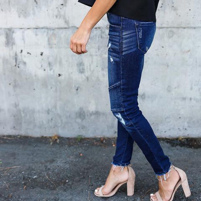 Spruced Roost Jeans Apex Distressed Skinny Jeans - S-2XL - 2 Colors