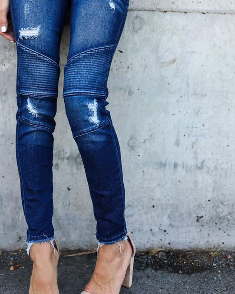 Spruced Roost Jeans Apex Distressed Skinny Jeans - S-2XL - 2 Colors