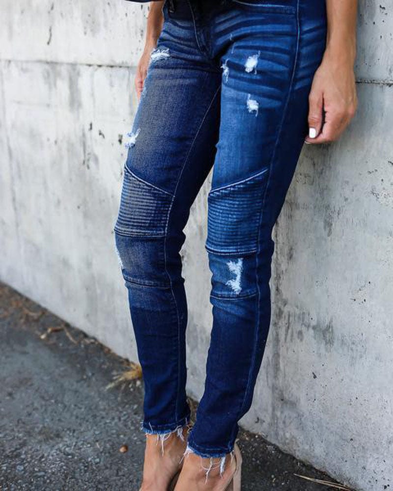 Spruced Roost Jeans Apex Distressed Skinny Jeans - S-2XL - 2 Colors