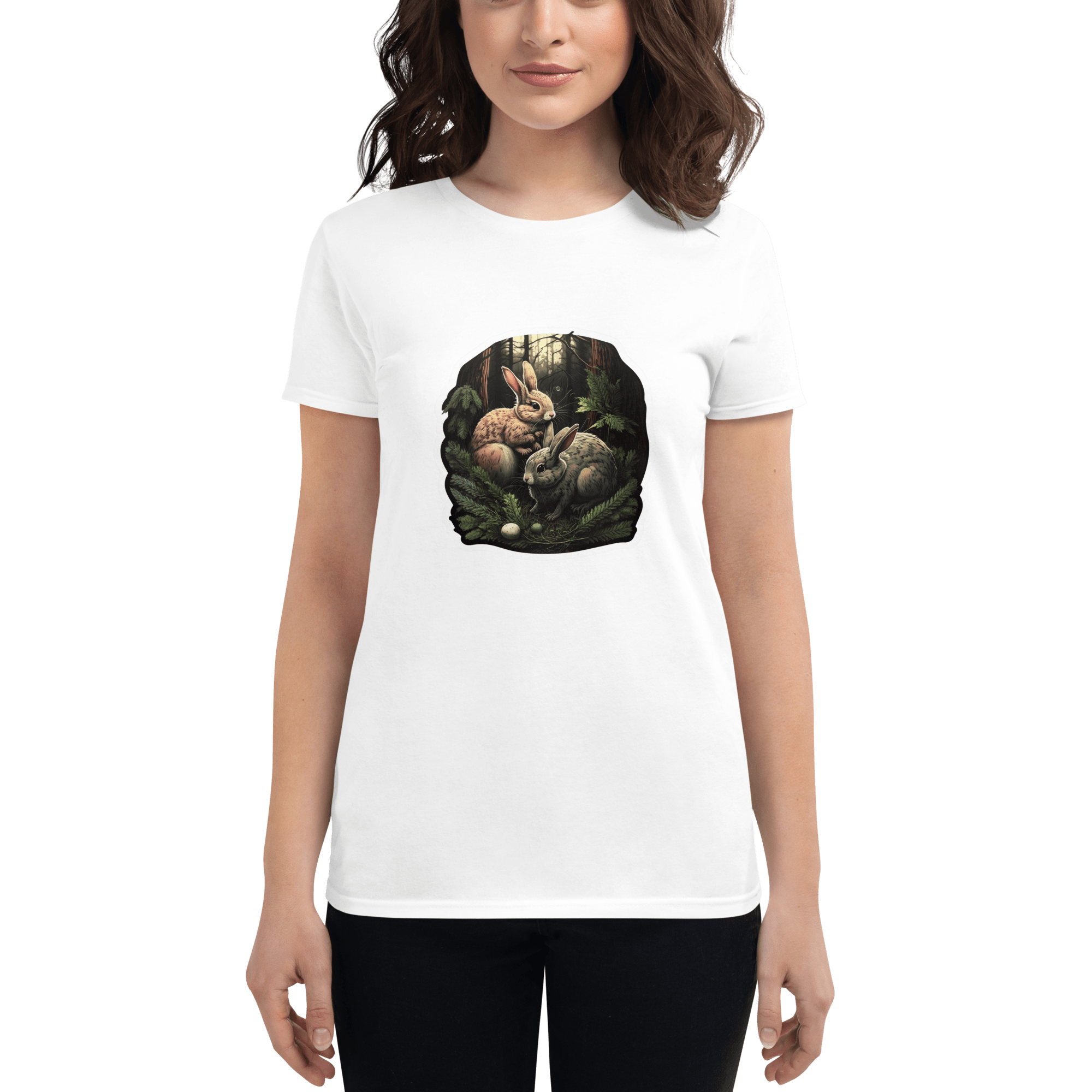 Spruced Roost My Somebunny Loves me! Women's short sleeve t-shirt