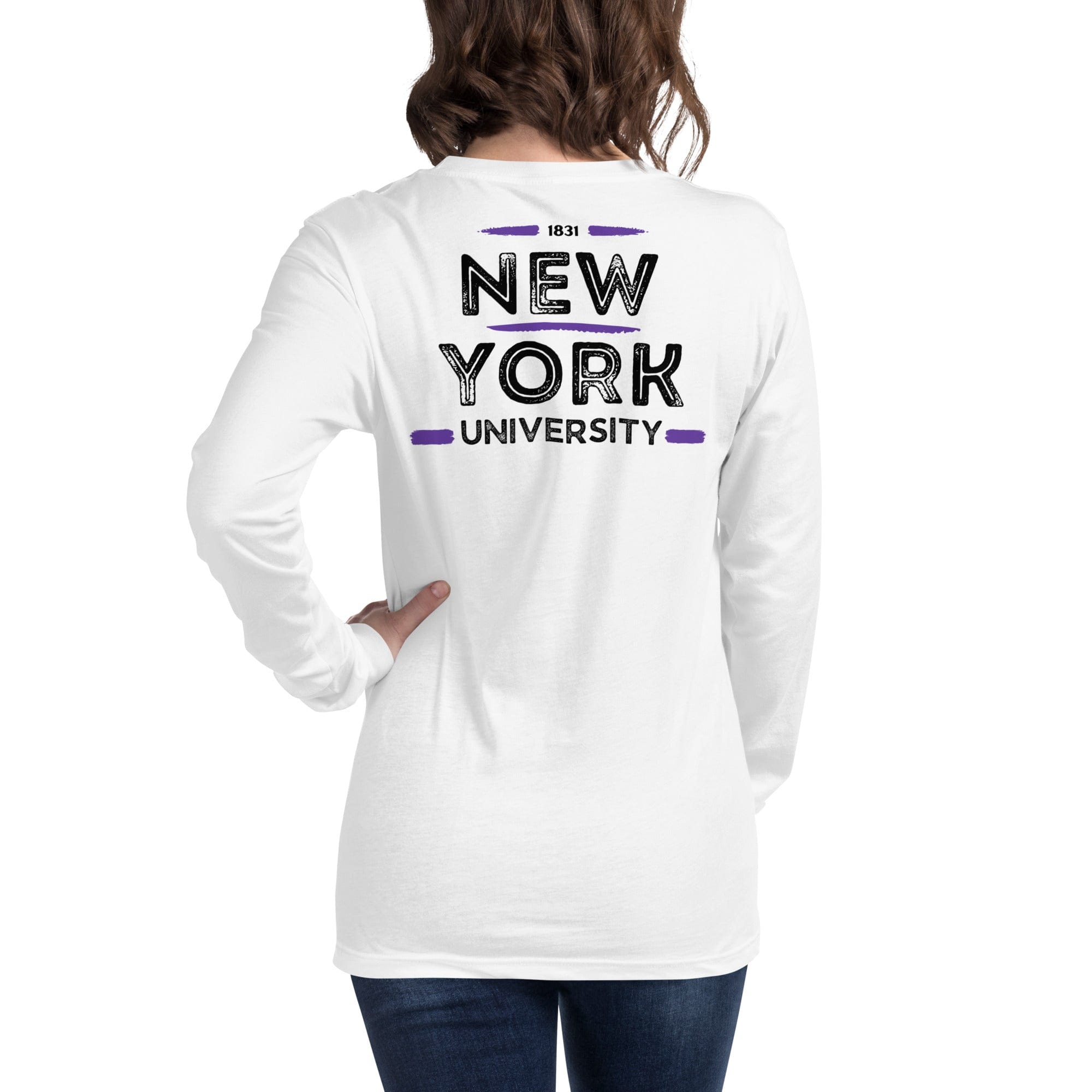 Spruced Roost New York University Mom Long Sleeve Tee