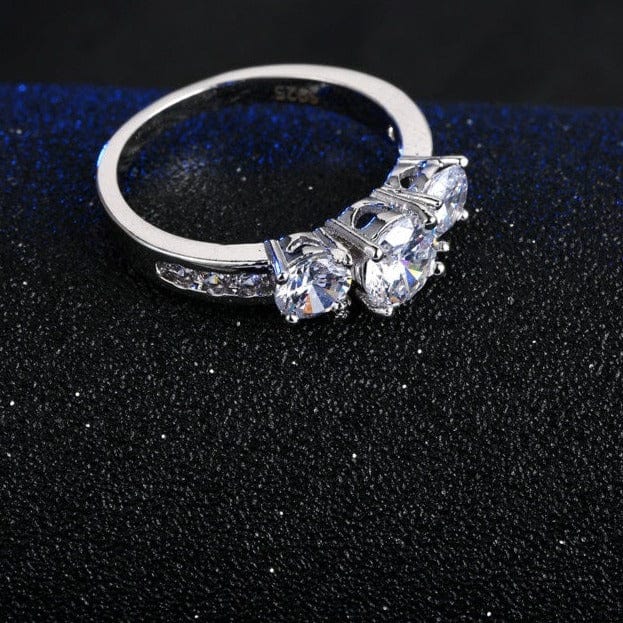 Spruced Roost Rings Love Story Sterling Silver .925 CZ Ring - Sz 6-9