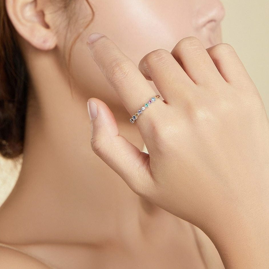 A Bamoer Rings Loyal and True Band Rings in .925 Silver - 3 Styles - Sz 6-9