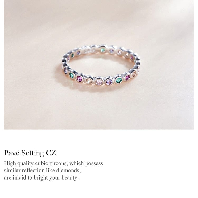 A Bamoer Rings Loyal and True Band Rings in .925 Silver - 3 Styles - Sz 6-9