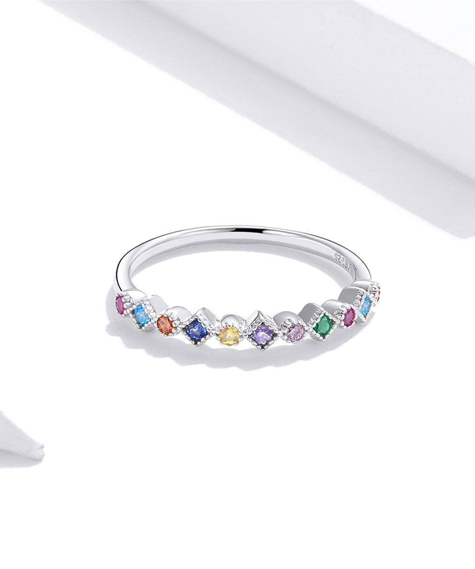 A Bamoer Rings Loyal and True Band Rings in .925 Silver - 3 Styles - Sz 6-9