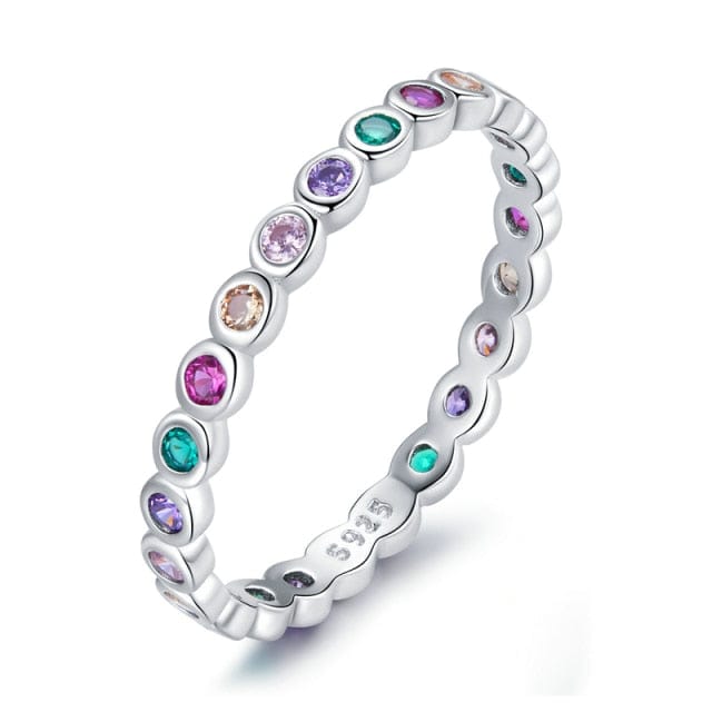 A Bamoer Rings 9 / SCR714 Loyal and True Band Rings in .925 Silver - 3 Styles - Sz 6-9