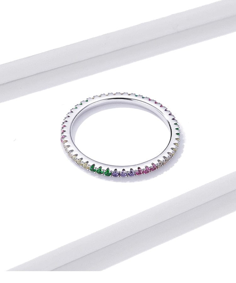 A Bamoer Rings Loyal and True Band Rings in .925 Silver - 3 Styles - Sz 6-9