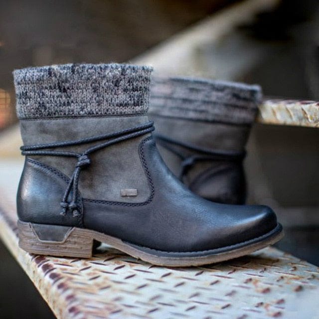 Spruced Roost Shoes Black / 41 Hailey Zip Platform Ankle Boots