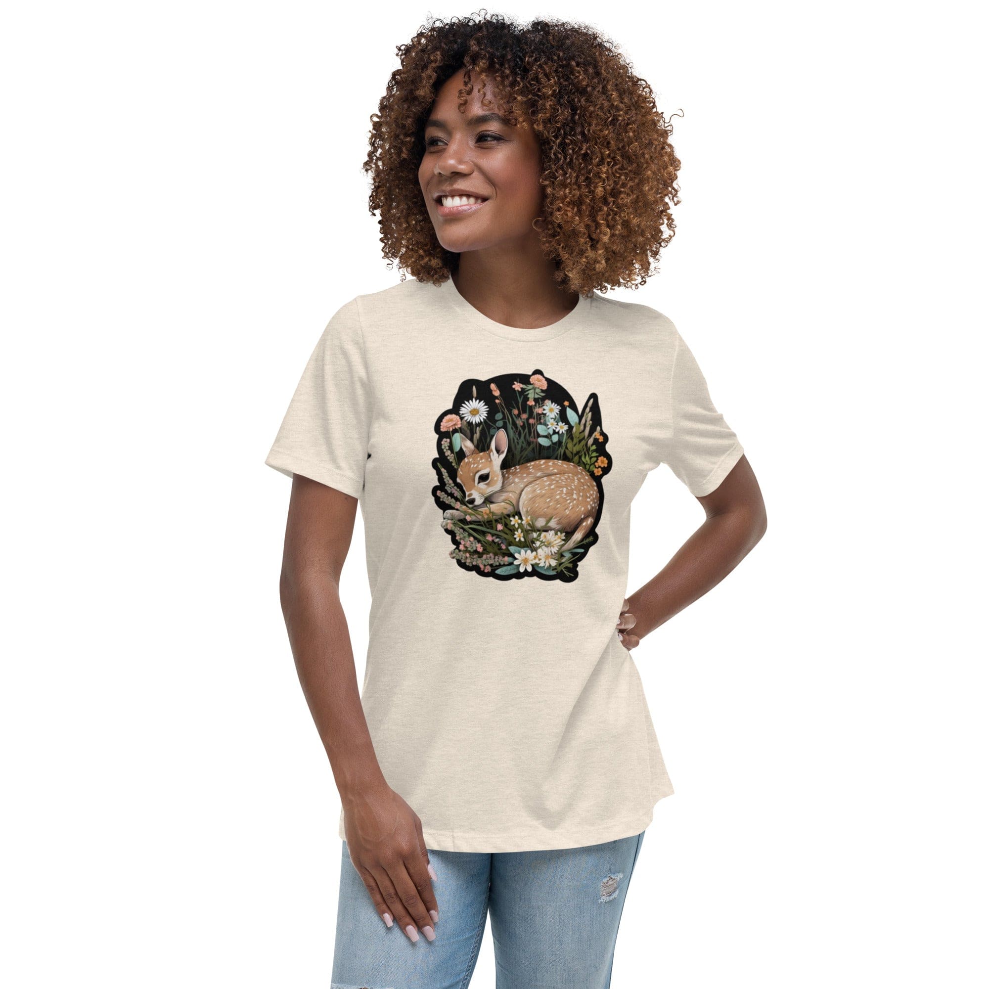 Spruced Roost Springtime Fawn - Women's Relaxed T-Shirt - 9 Colors
