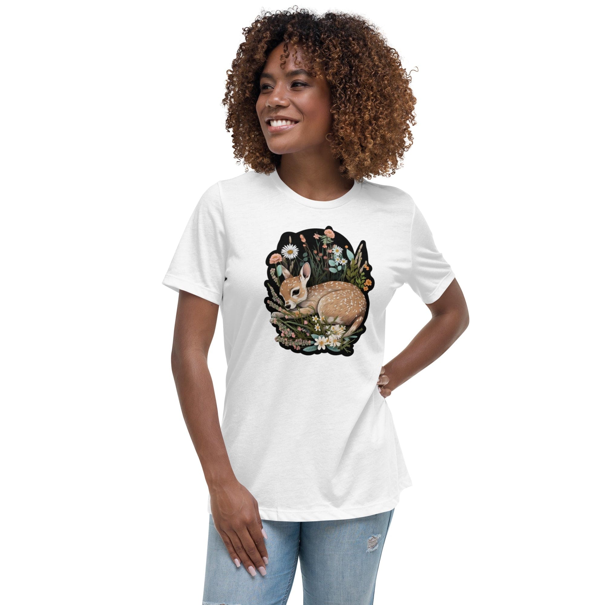 Spruced Roost Springtime Fawn - Women's Relaxed T-Shirt - 9 Colors