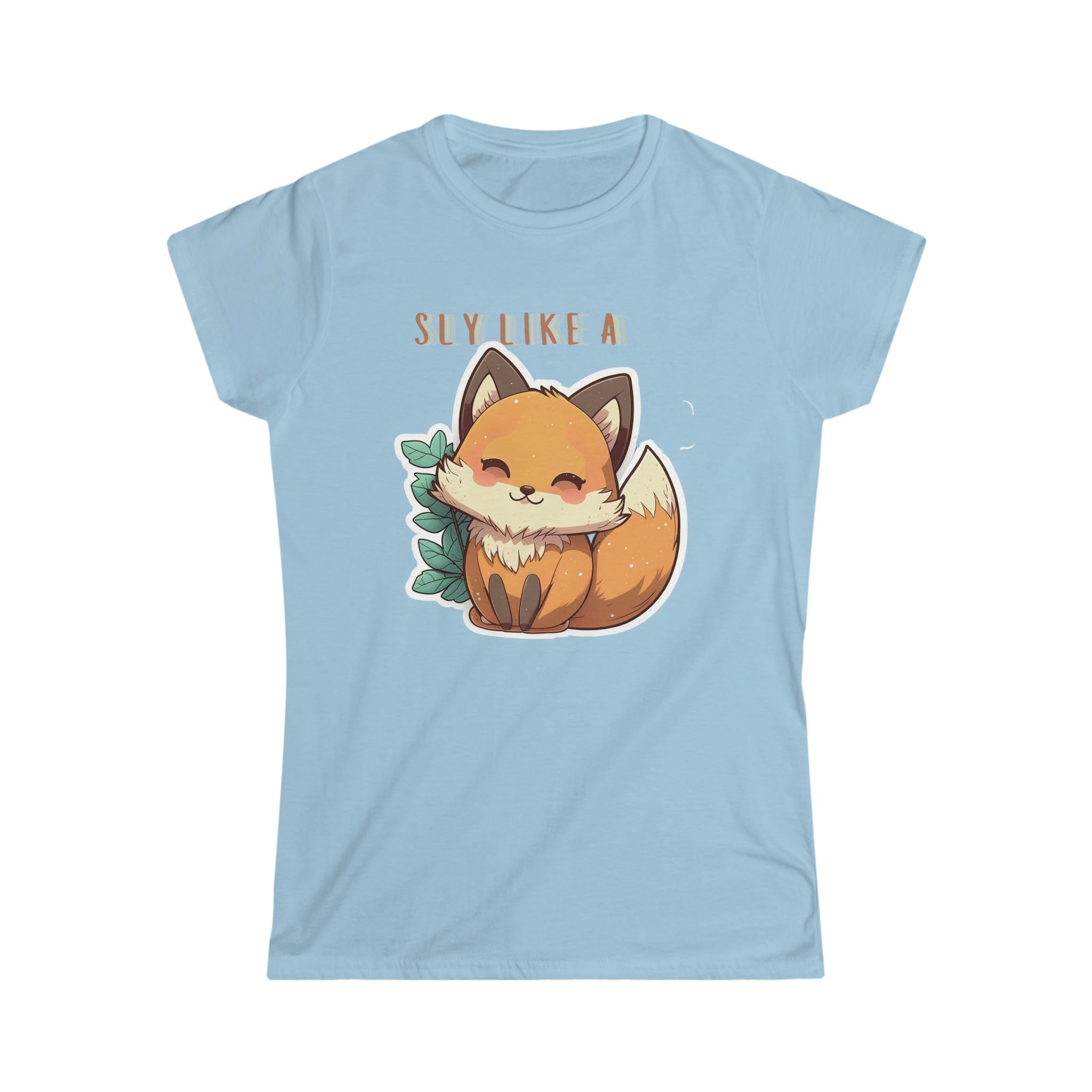 Printify T-Shirt Light Blue / S Sly Fox Women's Softstyle Tee - S-2XL