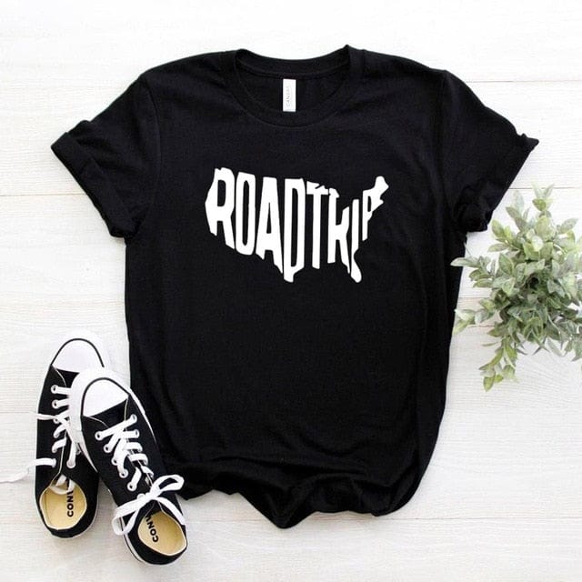 Spruced Roost T-Shirts black / XXL Road Trip USA cotton T-shirt - XXS-3XL - 5 Colors