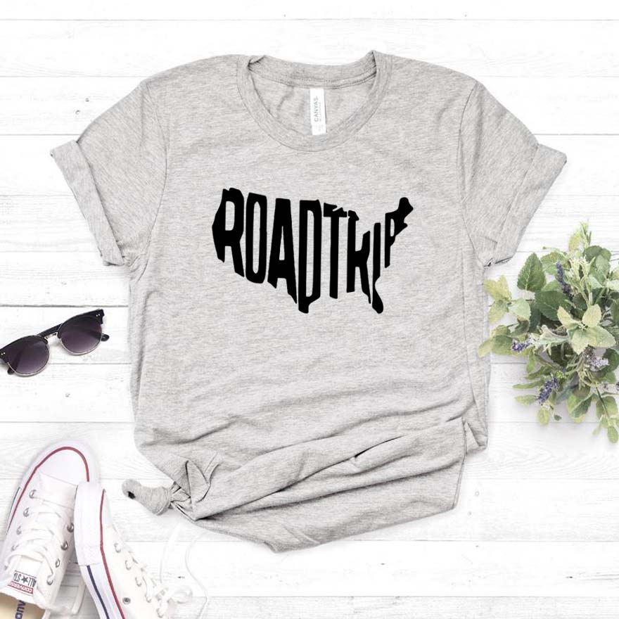 Spruced Roost T-Shirts Road Trip USA cotton T-shirt - XXS-3XL - 5 Colors