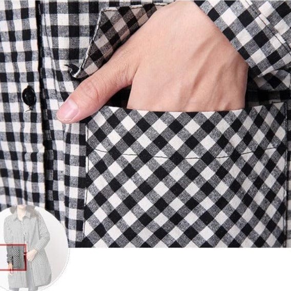 NIJIUDING Official Store Women's Clothing Classic Plaid Long-sleeved Shirt - M-2XL - 2 Plaids
