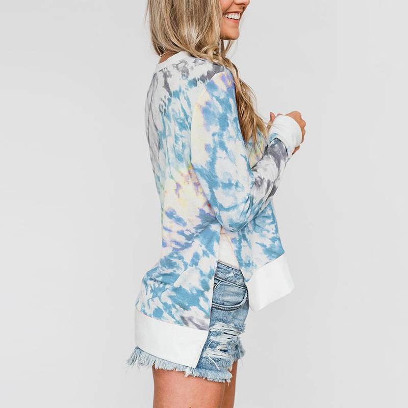 Romeo and Juliet Clothes Store Women's Clothing Color Tie Dyed Long Sleeved Shirt - M-3XL - 4 Colors